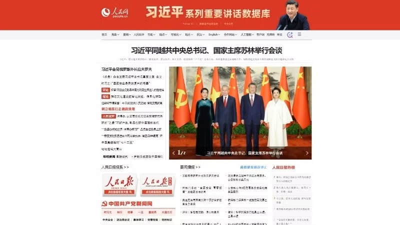 Truyền thông Trung Quốc đưa tin đậm nét về các hoạt động hội đàm, hội kiến của Tổng Bí thư, Chủ tịch nước Tô Lâm với các nhà lãnh đạo Trung Quốc