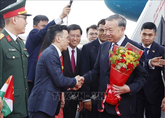 Tổng Bí thư, Chủ tịch nước Tô Lâm bắt đầu thăm cấp Nhà nước Cộng hòa Ấn Độ