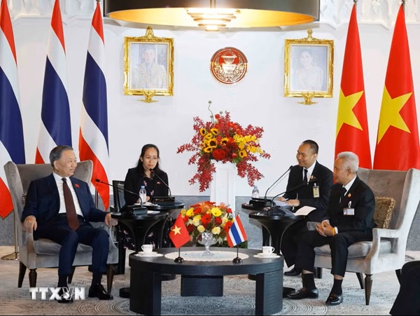 Tổng Bí thư, Chủ tịch nước Tô Lâm hội kiến Chủ tịch Quốc hội Thái Lan Sophon Saram