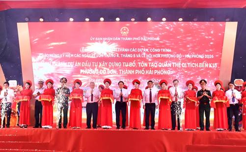  Phó Thủ tướng Lê Tiến Châu dự Lễ khởi công, khánh thành 14 dự án, công trình tại Hải Phòng