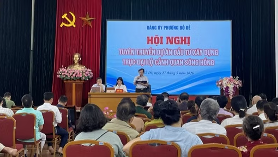 Phường Bồ Đề thông tin dự án đầu tư xây dựng Trục Đại lộ cảnh quan sông Hồng