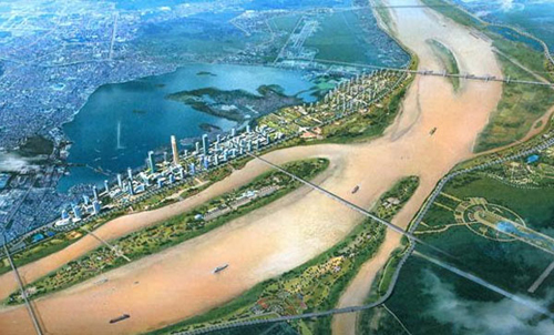 Hanoi researchs a plan of urban development along Hong River's banks