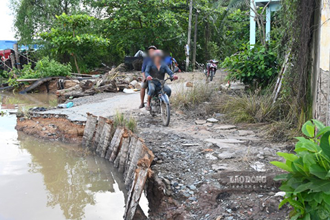 Bến Tre đầu tư hơn 100 tỉ xây kè chống sạt lở bờ sông Giao Hoà