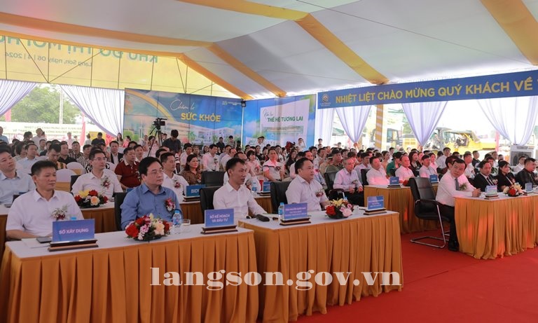Lãnh đạo UBND tỉnh dự Lễ khởi công dự án khu đô thị mới Hữu Lũng