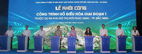 Khởi công hồ điều hòa khu đô thị Phúc Ninh