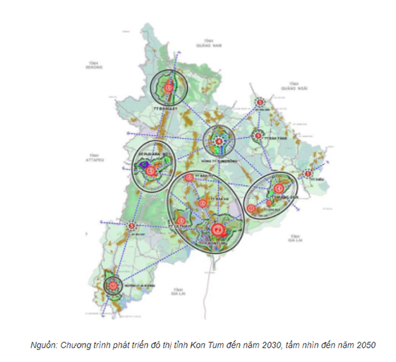 Phê duyệt Chương trình phát triển đô thị tỉnh Kon Tum đến năm 2030, tầm nhìn đến năm 2050